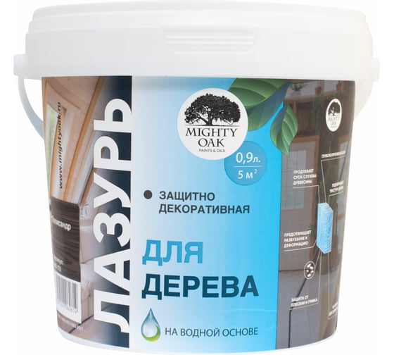 Лазурь для дерева MIGHTY OAK палисандр, 0.9 л MO173