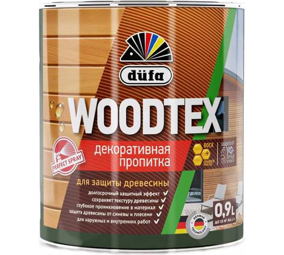 Пропитка Dufa Wood Tex тик, 0.9 л Н0000006086