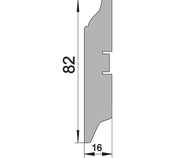 Напольный плинтус STELLA 82 МДФ, 2000x82x16 мм, Дуб Сонома, в упаковке 16 шт. ЦБ-00004437