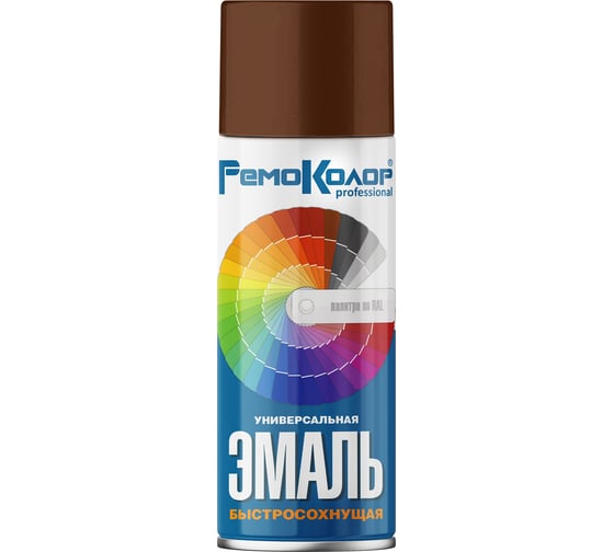 Универсальная акриловая эмаль РемоКолор (коричневая; 520 мл) 69-9-109 1