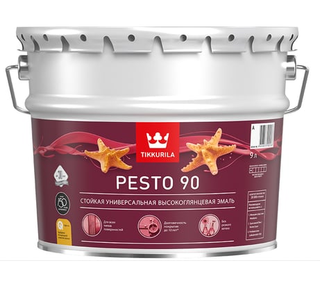 Эмаль Tikkurila PESTO 90 база С высокоглянцевая 9 л 700001081