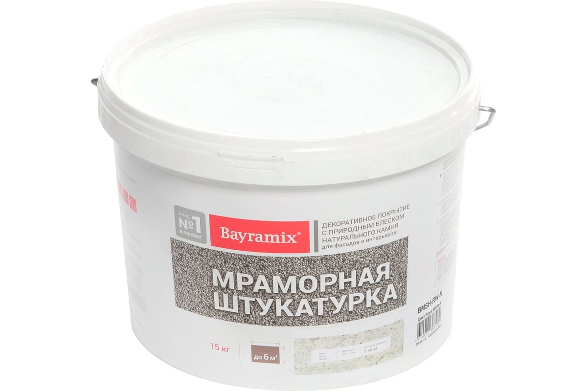 Мраморная штукатурка Bayramix BAY Royal White-N 15 кг BMSH-RW-N