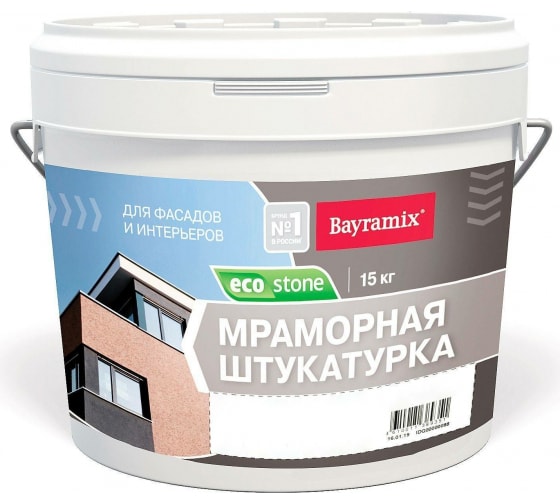 Мраморная штукатурка Bayramix BAY EcoStone 972 15 кг BMES-972-K 1