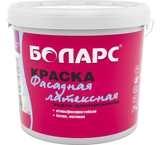 Фасадная латексная краска БОЛАРС (2100), 40 кг 00000004868