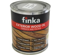 Масло для террас и фасадов Finka Exterior Wood Oil для внутренних и наружных работ, льняная основа, Мербау (Мerbau), 0.75 л FO-075M