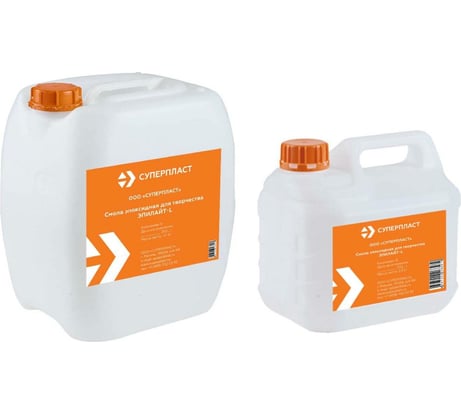 Эпоксидная смола для творчества Суперпласт Эпилайт L для толстых заливок, 10 кг 4687202268993