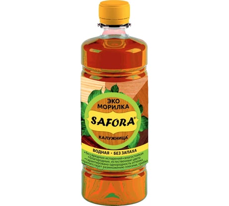 Водная морилка SAFORA для дерева, калужница, 500 мл 003