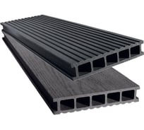 Террасная доска Euro-Deck, ДПК, антрацит, 27x139x3000 мм, 200 шт. 2000002968153