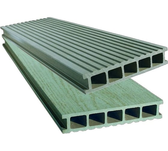 Террасная доска Euro-Deck, ДПК, изумруд, 27x139x3000 мм, 200 шт. 2000002968122 1