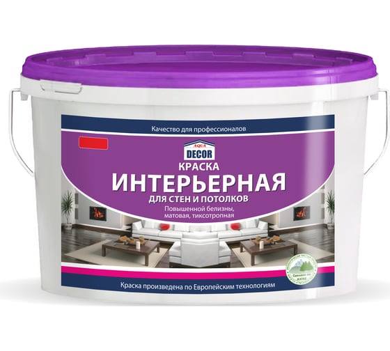 Краска для стен и потолков AQUADECOR ИНТЕРЬЕРНАЯ (7 кг; 1 шт) УТ-00000336 1