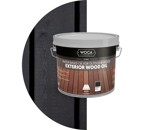 Масло Woca Exterior Wood Oil для наружных работ, водная основа, Антрацит (Anthracite), 2.5 л 617963