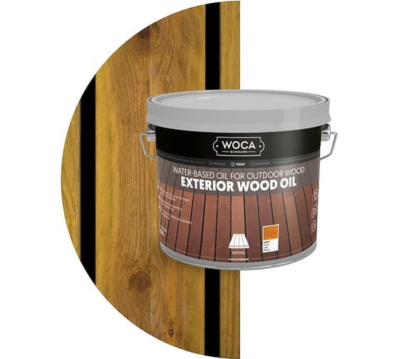 Масло Woca Exterior Wood Oil для наружных работ, водная основа, Лиственница (Larch), 2.5 л 617955 1
