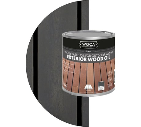 Масло Woca Exterior Wood Oil для наружных работ, водная основа, Грозовой серый (Thunder Grey), 0,75 л 618210