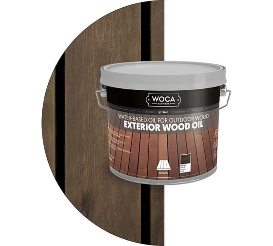 Масло Woca Exterior Wood Oil наружных работ, водная основа, Грецкий орех (Walnut), 2.5 л 617962 1