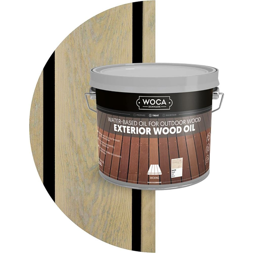 Масло Woca Exterior Wood Oil для наружных работ, водная основа, Белый