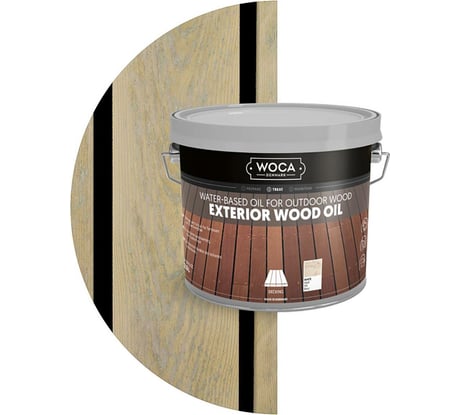 Масло Woca Exterior Wood Oil для наружных работ, водная основа, Белый (White), 2.5 л 617965