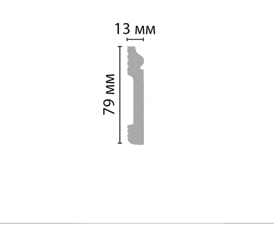 Плинтус напольный Decomaster 79x13x2400 мм D005-16 ДМ