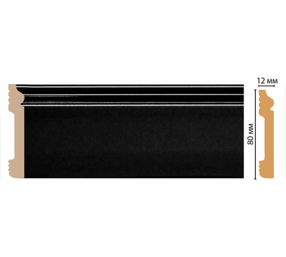 Плинтус напольный Decomaster 79x13x2400 мм D005-195 ДМ