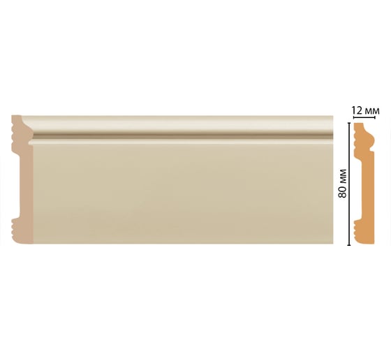 Плинтус напольный Decomaster 79x13x2400 мм D005-61 ДМ