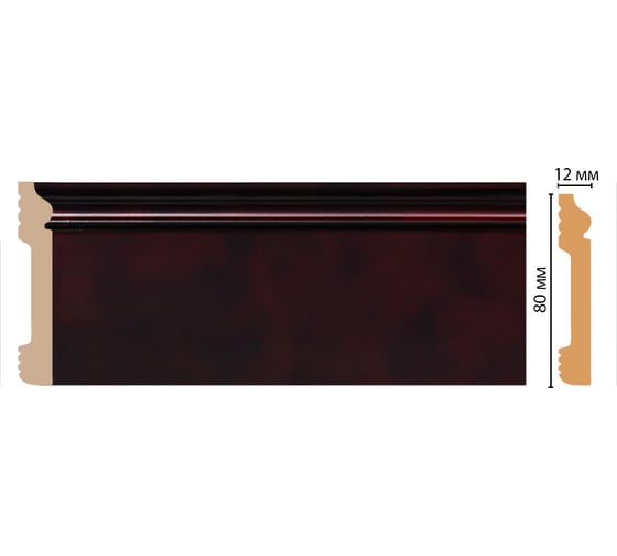 Плинтус напольный Decomaster 79x13x2400 мм D005-62 ДМ