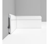 Плинтус напольный Decomaster 107x12x2400 мм белый матовый D105-115 ДМ 21370954