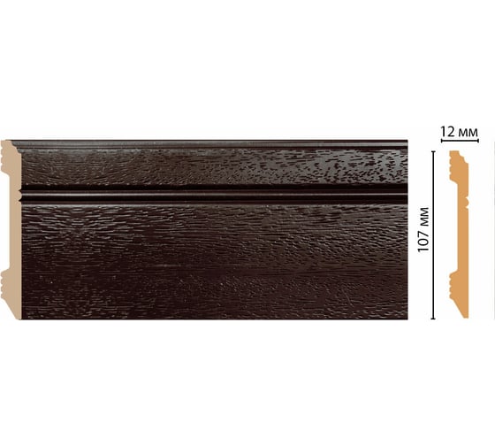 Плинтус напольный Decomaster 107x12x2400 мм D105-433 ДМ