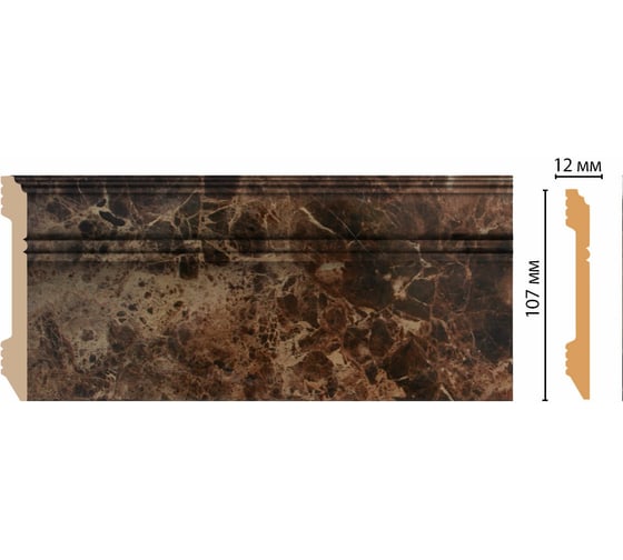 Плинтус напольный Decomaster 107x12x2400 мм D105-713 ДМ