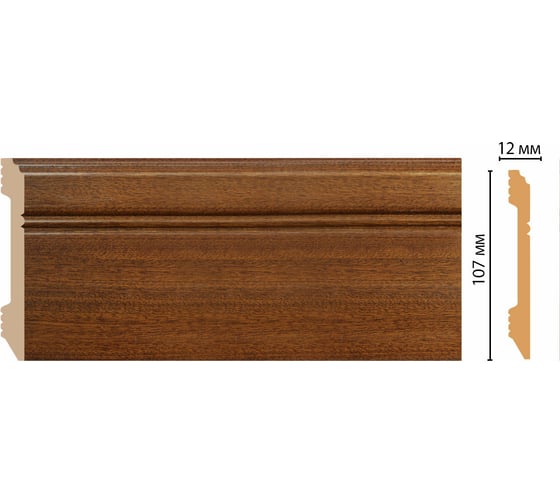Плинтус напольный Decomaster 107x12x2400 мм D105-75 ДМ