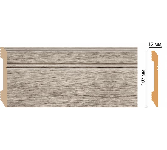 Плинтус напольный Decomaster 107x12x2400 мм D105-77 ДМ