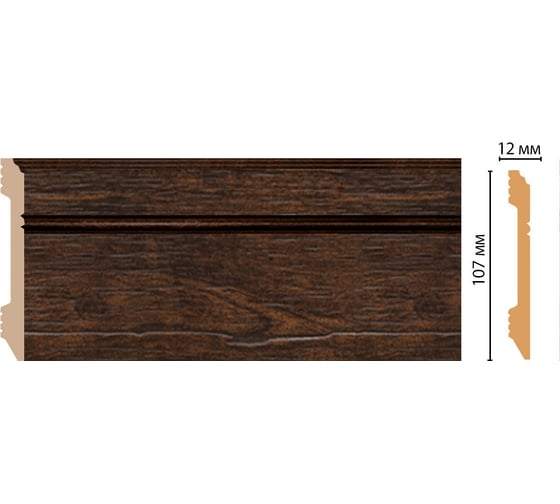 Плинтус напольный Decomaster 107x12x2400мм D105-966 ДМ