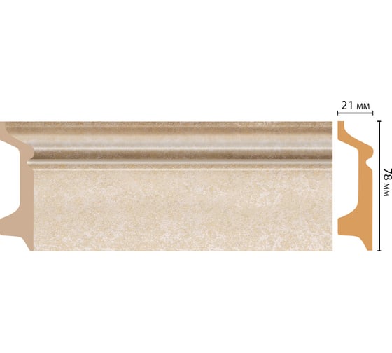 Плинтус напольный Decomaster 78x21x2400 мм D122-18D ДМ