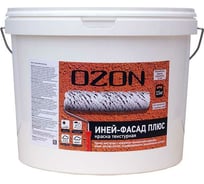 Акриловая текстурная краска OZON ИНЕЙ-ФАСАД ПЛЮС (с силиконом; белая; 15 кг) ВД-АК-163(6)-15