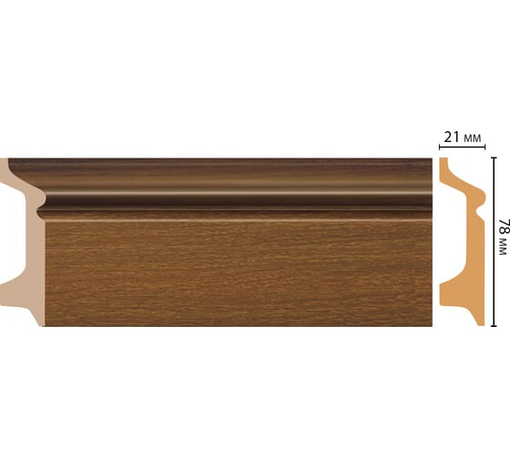 Плинтус напольный Decomaster 78x21x2400 мм D122-85 ДМ