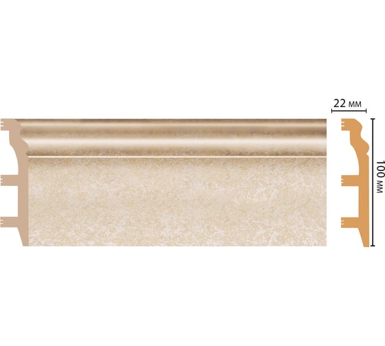 Плинтус напольный Decomaster 100x22x2400 мм D232-18D ДМ