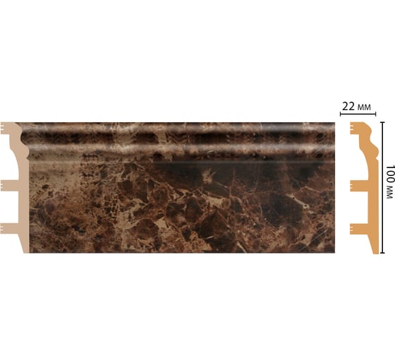 Плинтус напольный Decomaster 100x22x2400 мм D232-713 ДМ