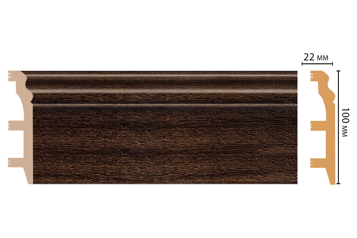 Плинтус напольный Decomaster 100x22x2400 мм D232-438 ДМ - выгодная цена ...