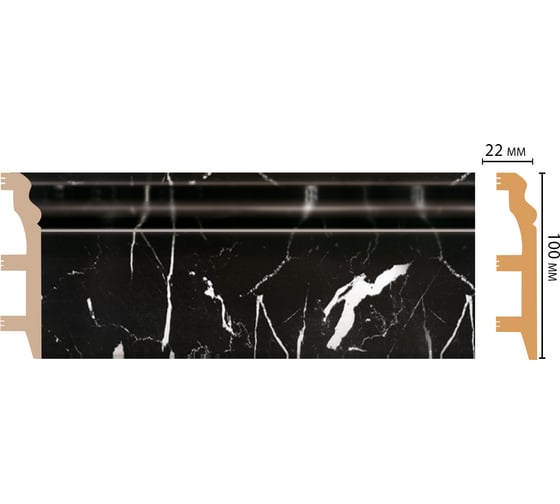 Плинтус напольный Decomaster 100x22x2400 мм D232-78 ДМ