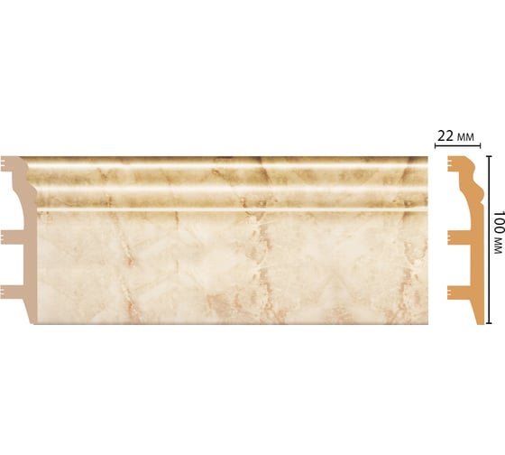 Плинтус напольный Decomaster 100x22x2400 мм D232-80 ДМ
