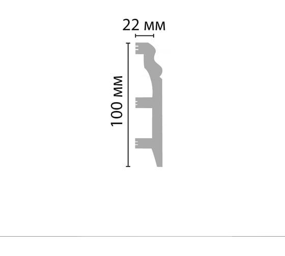 Плинтус напольный Decomaster 100x22x2400 мм D232-81 ДМ