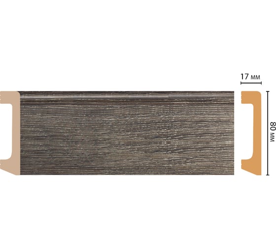 Плинтус напольный Decomaster 100x22x2400мм D232-86 ДМ