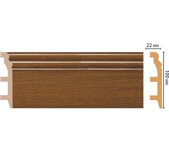Плинтус напольный Decomaster 100x22x2400 мм D232-85 ДМ