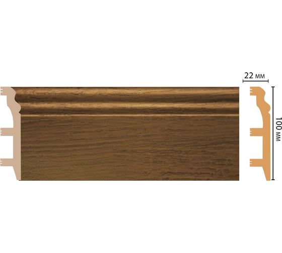 Плинтус напольный Decomaster 100x22x2400 мм D232-88 ДМ