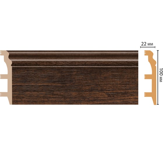 Плинтус напольный Decomaster 100x22x2400 мм D232-966 ДМ