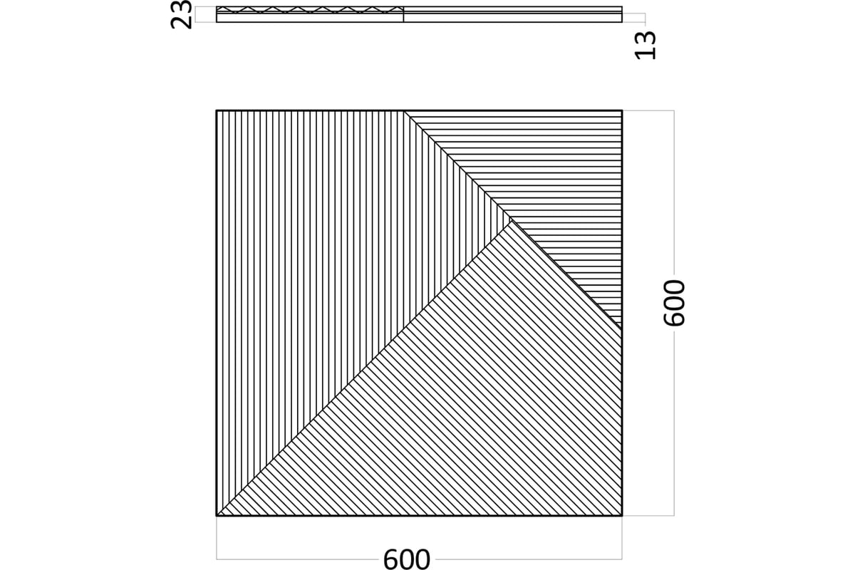 Стеновые 3д панели Artpole FIELDS-2 (гипсовые; белые; 600x600 мм; 1 шт;  0.36 кв. м) D-0008-2