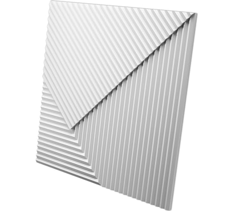 Стеновые 3д панели Artpole FIELDS-2 (гипсовые; белые; 600x600 мм; 1 шт; 0.36 кв. м) D-0008-2
