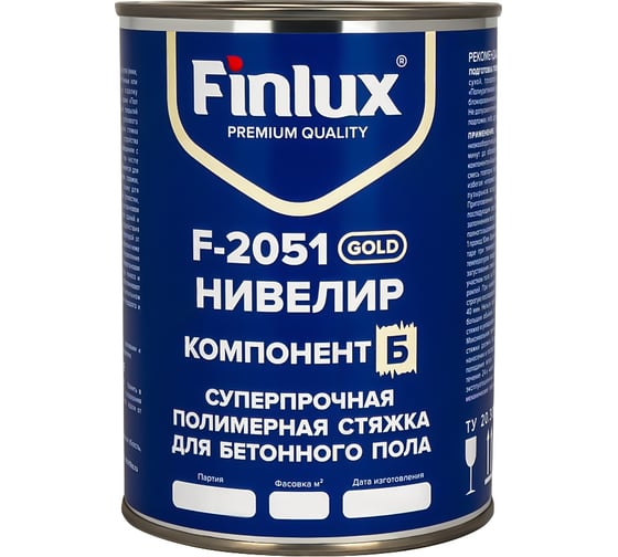 Суперпрочная полимерная стяжка (ровнитель) для бетонного пола Finlux F-2051 Нивелир 4603783200689