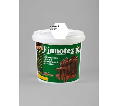 Декоративный акриловый лак Finlux Святозар-92 FINNOTEX полуглянцевый, белый, 0.8 л 4603783200283