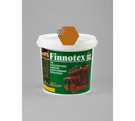 Декоративный акриловый лак Finlux Святозар-92 FINNOTEX полуглянцевый, тик, 0.8 л 4603783200313