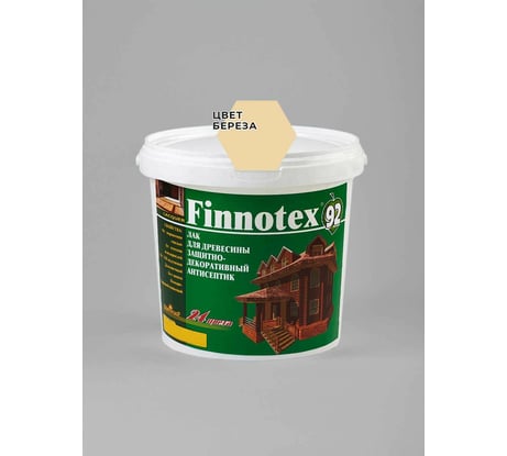 Декоративный акриловый лак Finlux Святозар-92 FINNOTEX полуглянцевый, береза, 0.8 л 4603783200221