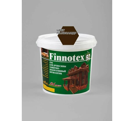 Декоративный акриловый лак Finlux Святозар-92 FINNOTEX полуглянцевый, палисандр, 0.8 л 4603783200269